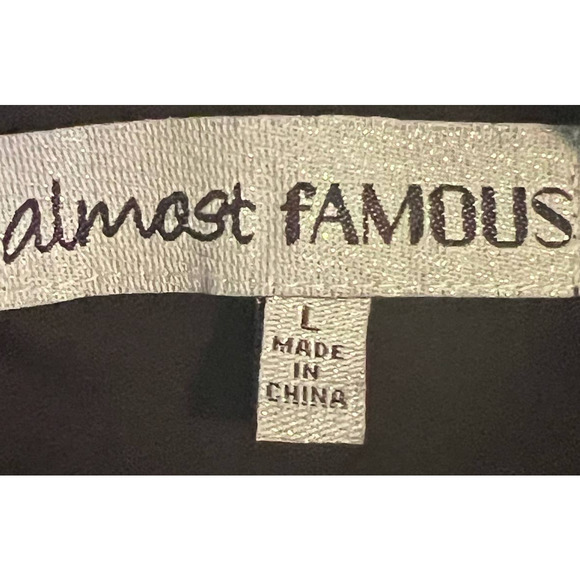 Almost Famous Woman's Black‎ Lacey Sleeveless Dress Size L 32" Long x 18" PTP - Picture 3 of 5